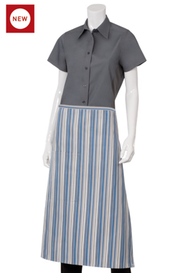 Picture of Chef Works - F24-BGW - BlueGrayWhite 34 Bistro Apron